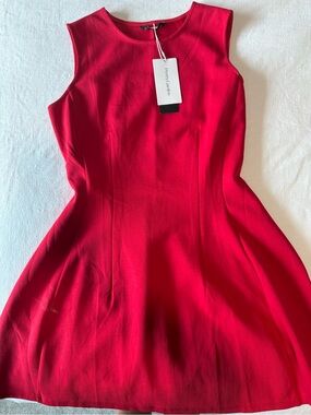 Pretty Garden Red Sleeveless A-Line Mini Dress